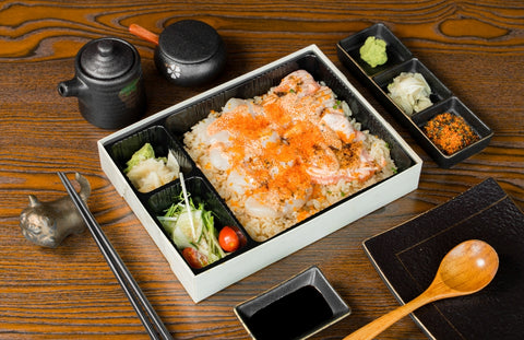 Aburi Salmon & Hotate Mentai Bento